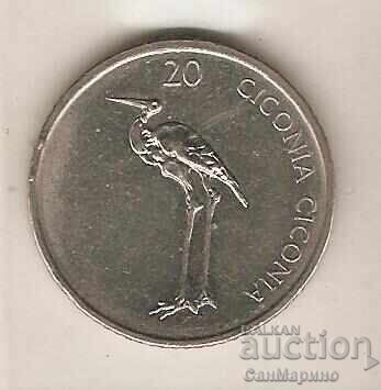 +Словения 20 толара 2003 г. с цена 1.30 лв. | € 0.66 +Словения 20 толара 2003 г. с цена 1.30 лв. | € 0.66