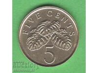 (¯`'•.¸ 5 cenți 2011 SINGAPORE UNC ¸.•'´¯)