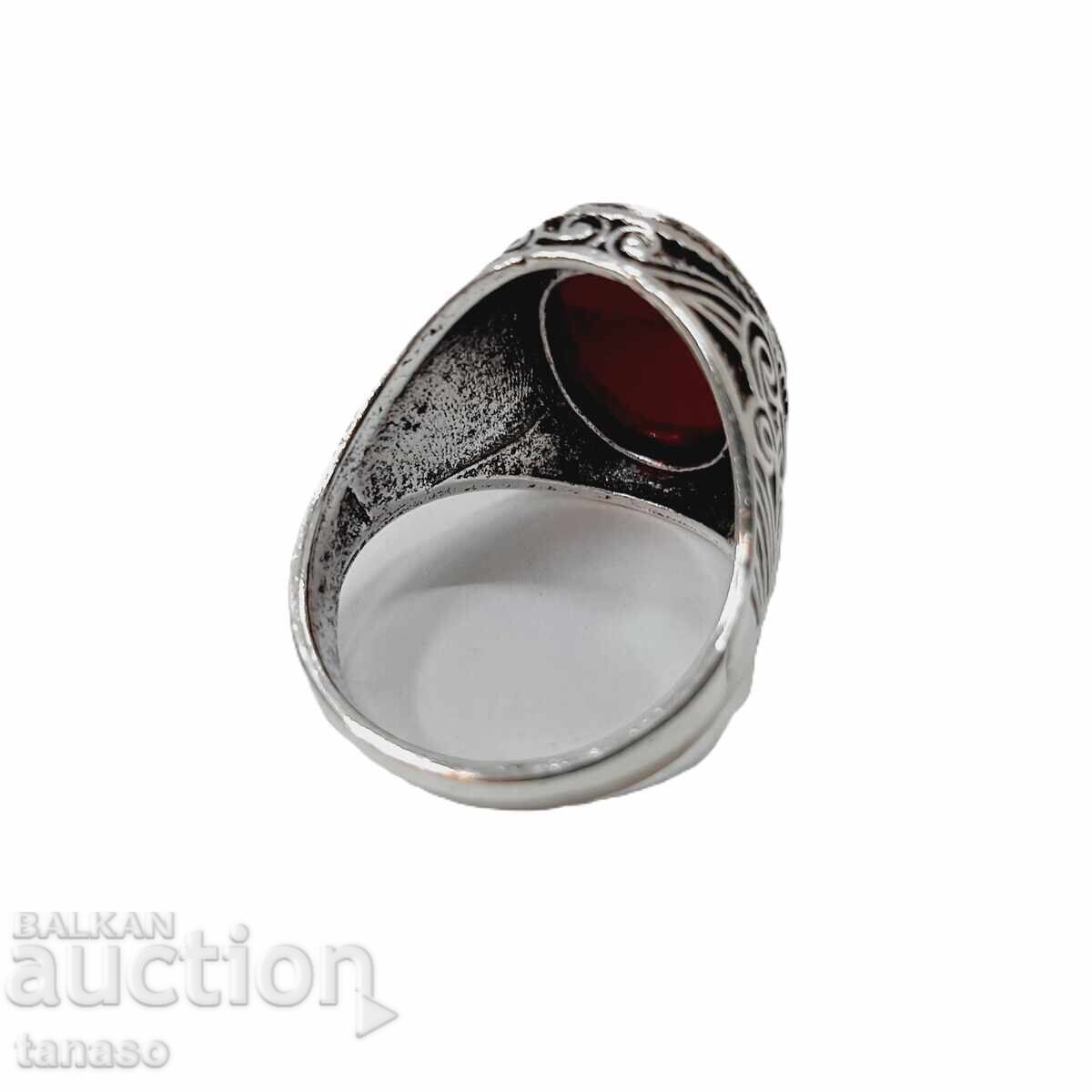 Auction Red coral ring Auction Red coral ring