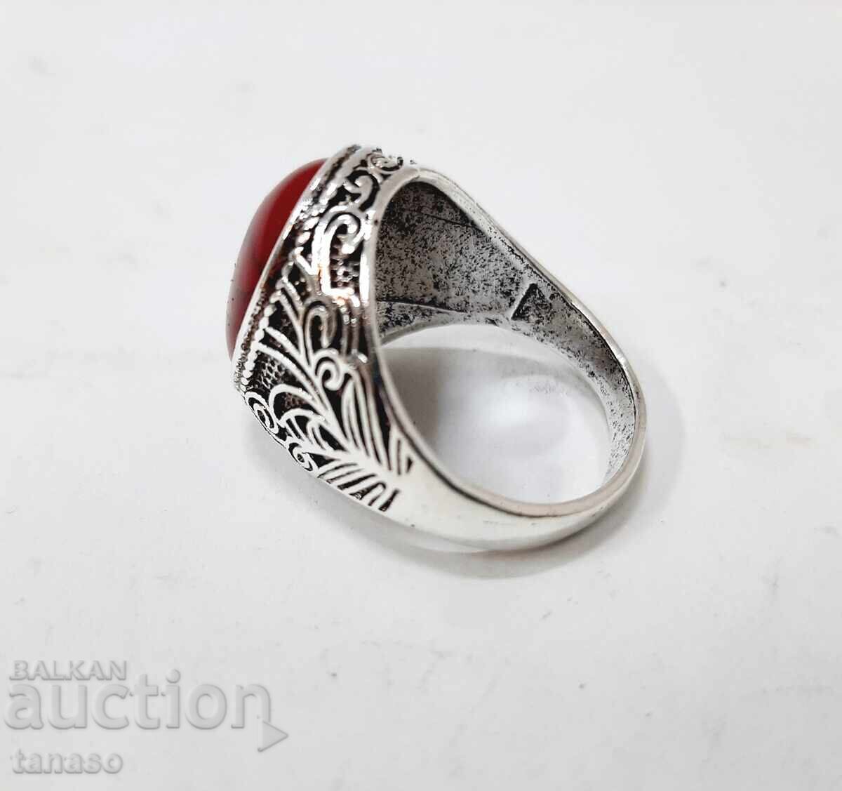 Delivery of Red coral ring Delivery of Red coral ring