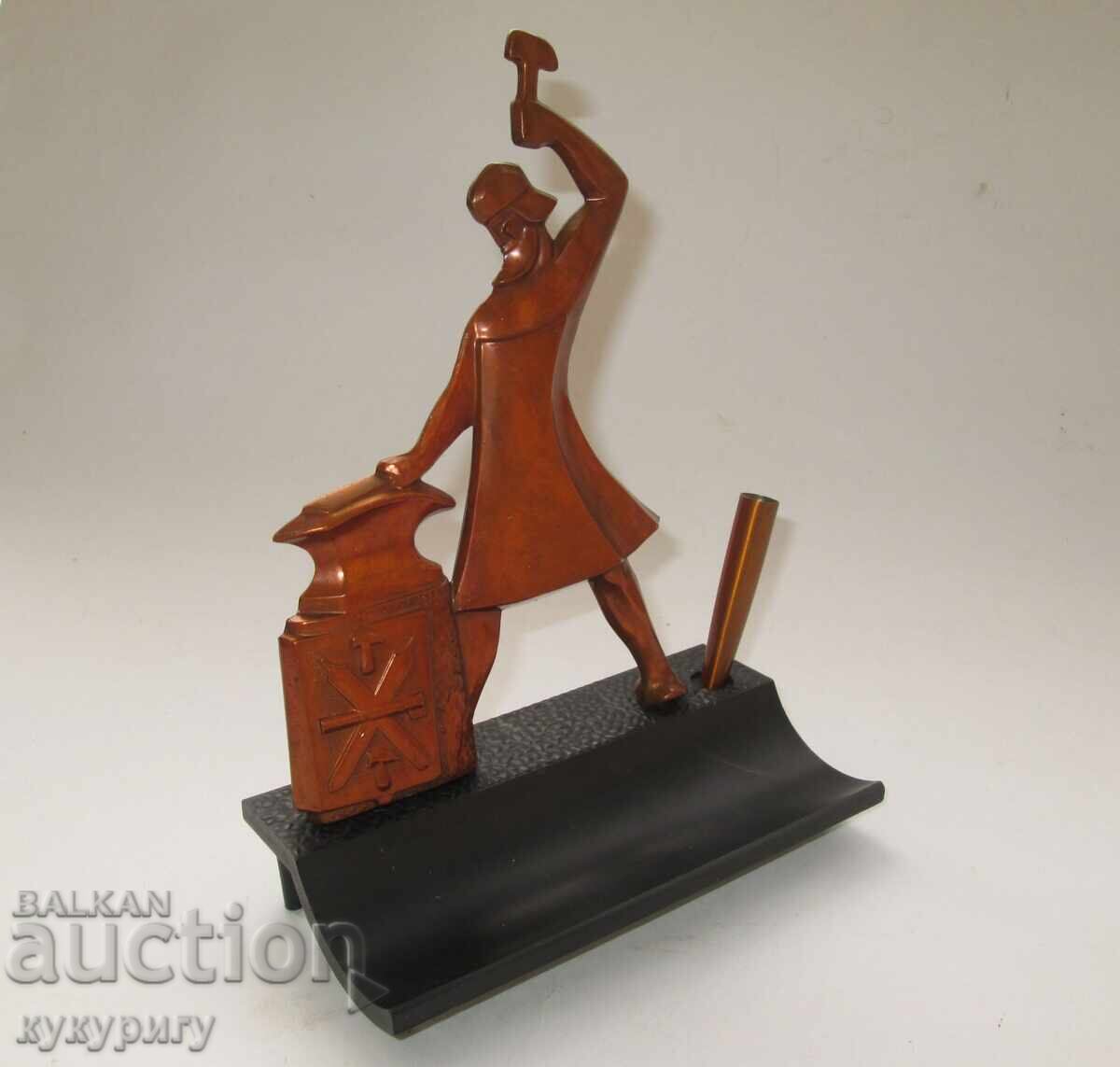 Old Russian Sots figure desk writing desk pen stand - 6 Old Russian Sots figure desk writing desk pen stand - 6
