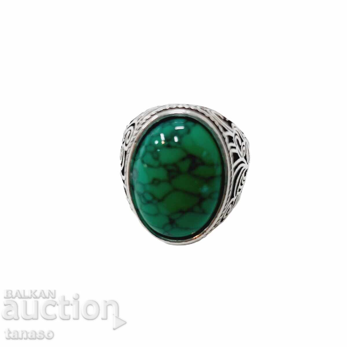 Ring with green turquoise with price 25.00 BGN | € 12.78 Ring with green turquoise with price 25.00 BGN | € 12.78