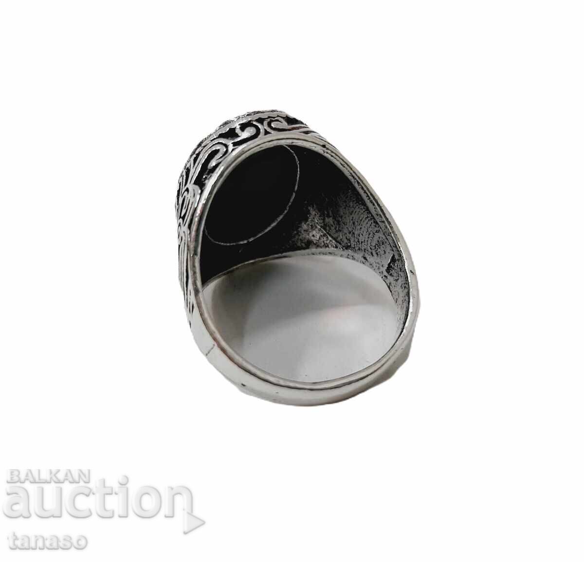 Auction Ring with green turquoise Auction Ring with green turquoise