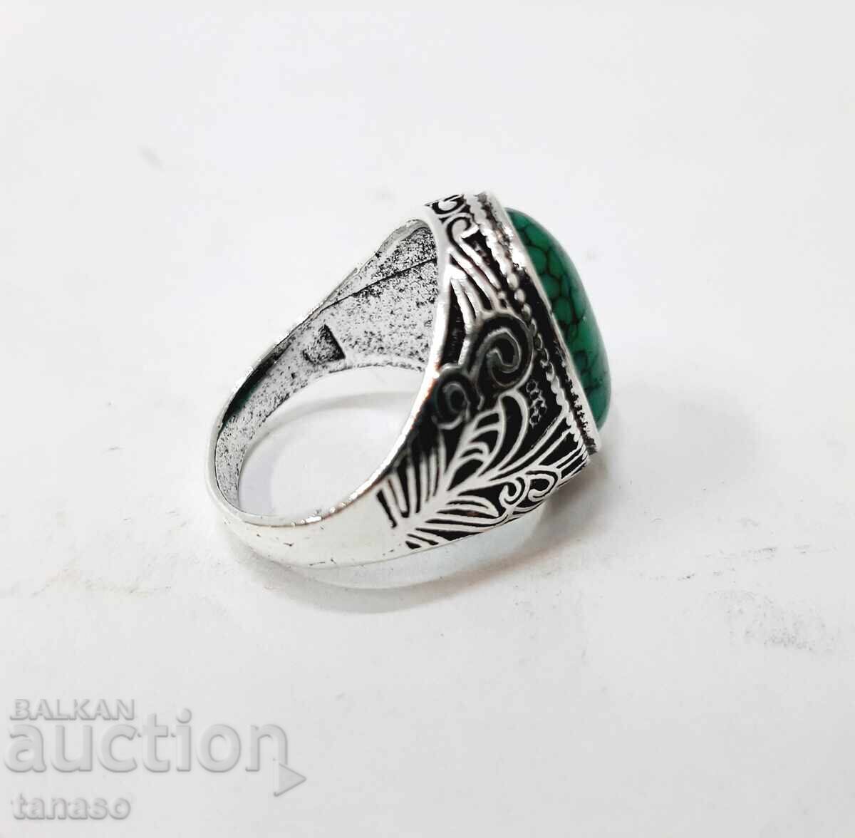 Delivery of Ring with green turquoise Delivery of Ring with green turquoise