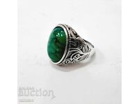 Ring with green turquoise