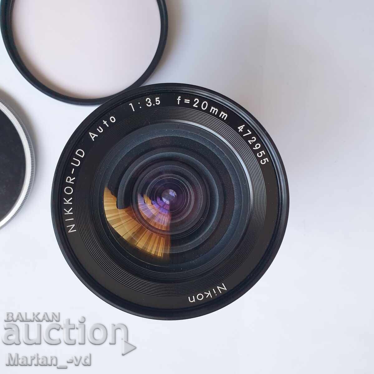 Auction Nikon Nikkor-Ud Auto 1:3.5 F=20 mm lens Auction Nikon Nikkor-Ud Auto 1:3.5 F=20 mm lens