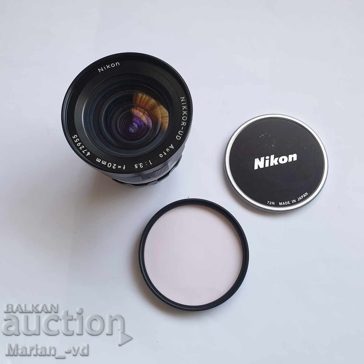 Nikon Nikkor-Ud Auto 1:3.5 F=20 mm lens Nikon Nikkor-Ud Auto 1:3.5 F=20 mm lens