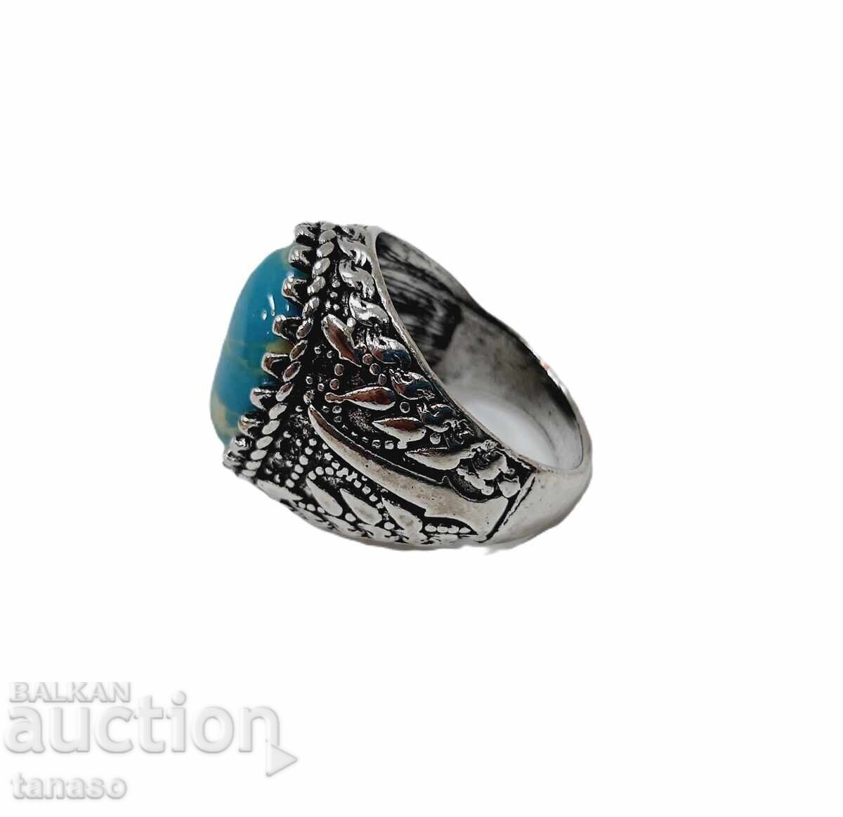 Ring with turquoise - 5 Ring with turquoise - 5