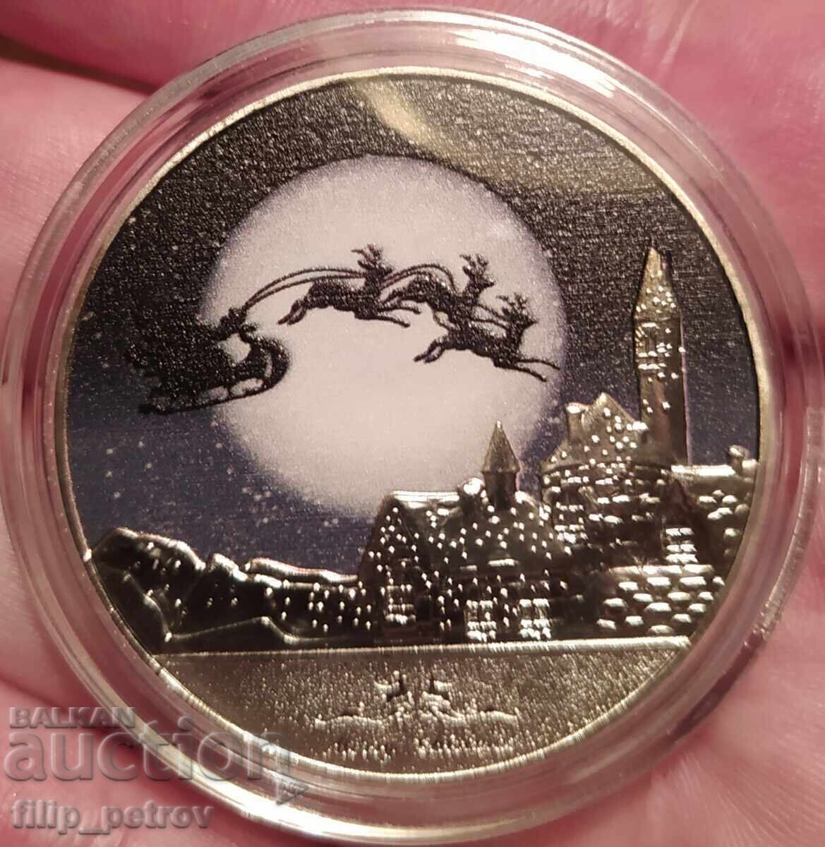 Коледно - новогодишен плакет в защитна капсула . с цена € 5.00 | 9.78 лв.