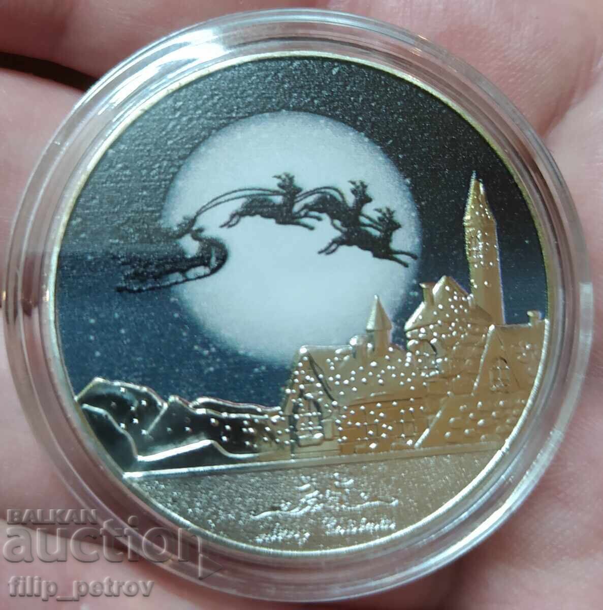 Christmas - New Year plaque in a protective capsule. Christmas - New Year plaque in a protective capsule.