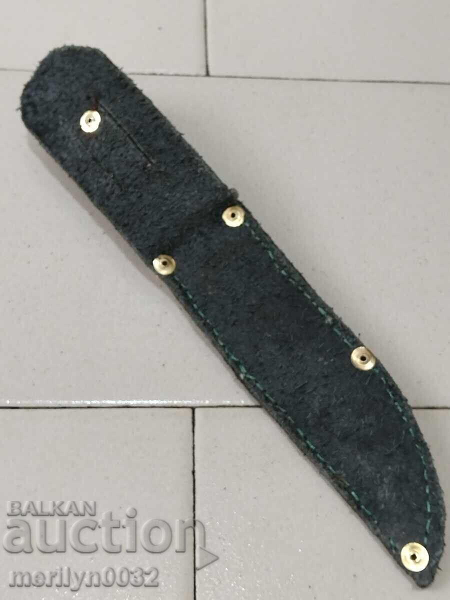 Hunting knife with scabbard, carved buffalo horn - 7 Hunting knife with scabbard, carved buffalo horn - 7