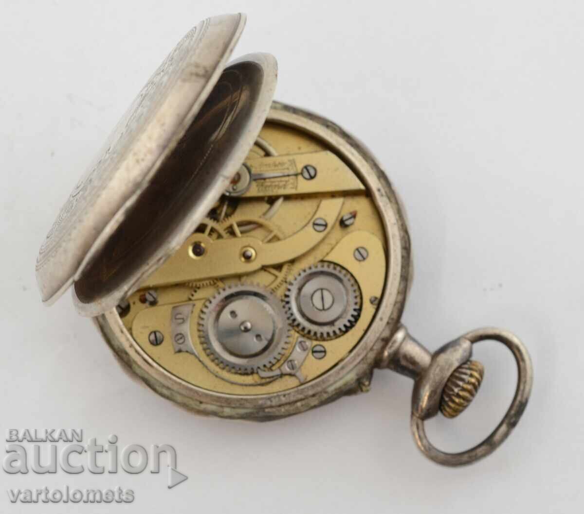 Παράδοση Αντίκα Ασημένιο Ρολόι Τσέπης - Δεν λειτουργεί Παράδοση Αντίκα Ασημένιο Ρολόι Τσέπης - Δεν λειτουργεί