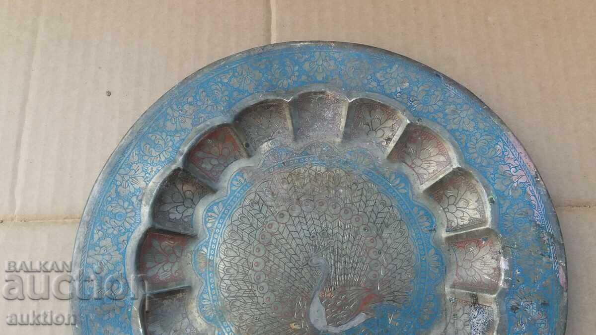 Δημοπρασία ΠΙΑΤΑ ΤΟΙΧΟΥ ΜΑΣΙΦ ΜΠΡΟΝΖΕ PEACOCK - ORIENTAL Δημοπρασία ΠΙΑΤΑ ΤΟΙΧΟΥ ΜΑΣΙΦ ΜΠΡΟΝΖΕ PEACOCK - ORIENTAL