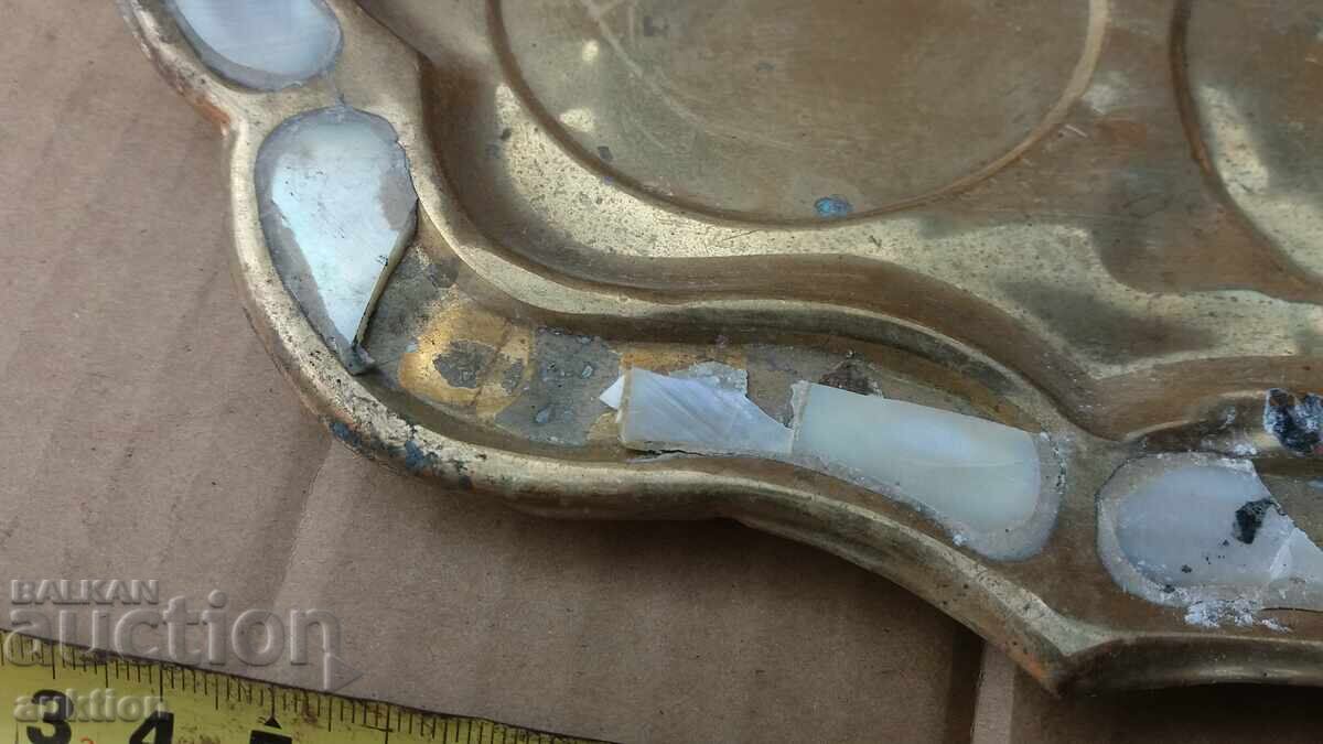 ΠΑΛΙΑ ΧΑΛΚΙΝΗ ΠΛΑΚΑΤΑ ΜΕ ΜΑΡΓΑΡΙΤΑΡΙ - 5 ΠΑΛΙΑ ΧΑΛΚΙΝΗ ΠΛΑΚΑΤΑ ΜΕ ΜΑΡΓΑΡΙΤΑΡΙ - 5