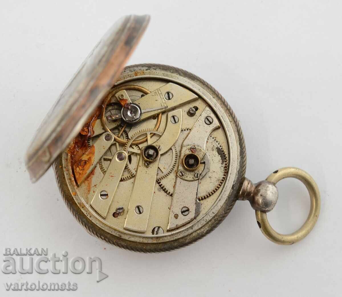 Παράδοση Αντίκα Ασημένιο Ρολόι Τσέπης - Δεν λειτουργεί Παράδοση Αντίκα Ασημένιο Ρολόι Τσέπης - Δεν λειτουργεί