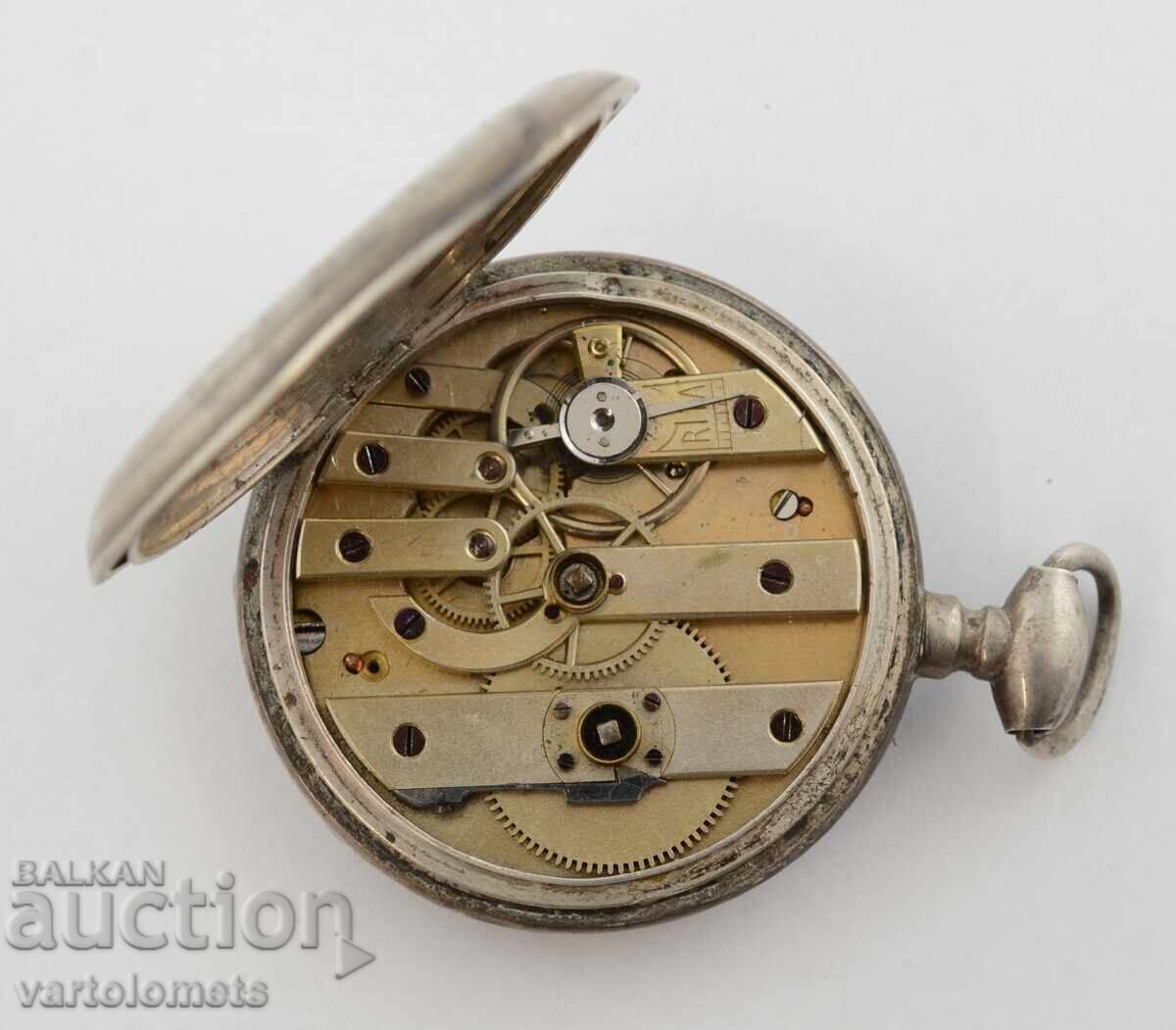 Παράδοση Αντίκα Ασημένιο Ρολόι Τσέπης - Δεν λειτουργεί Παράδοση Αντίκα Ασημένιο Ρολόι Τσέπης - Δεν λειτουργεί