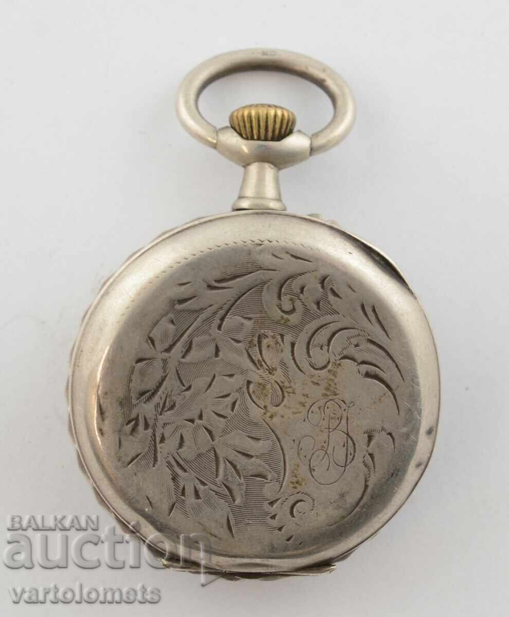 Antique Silver Ladies Pocket Watch - Not Working with price 46.00 BGN | € 23.52