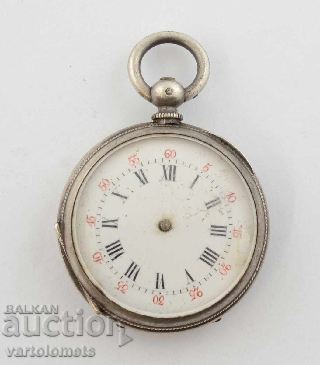 Αντίκες ασημί γυναικείο ρολόι τσέπης - δεν λειτουργεί Αντίκες ασημί γυναικείο ρολόι τσέπης - δεν λειτουργεί