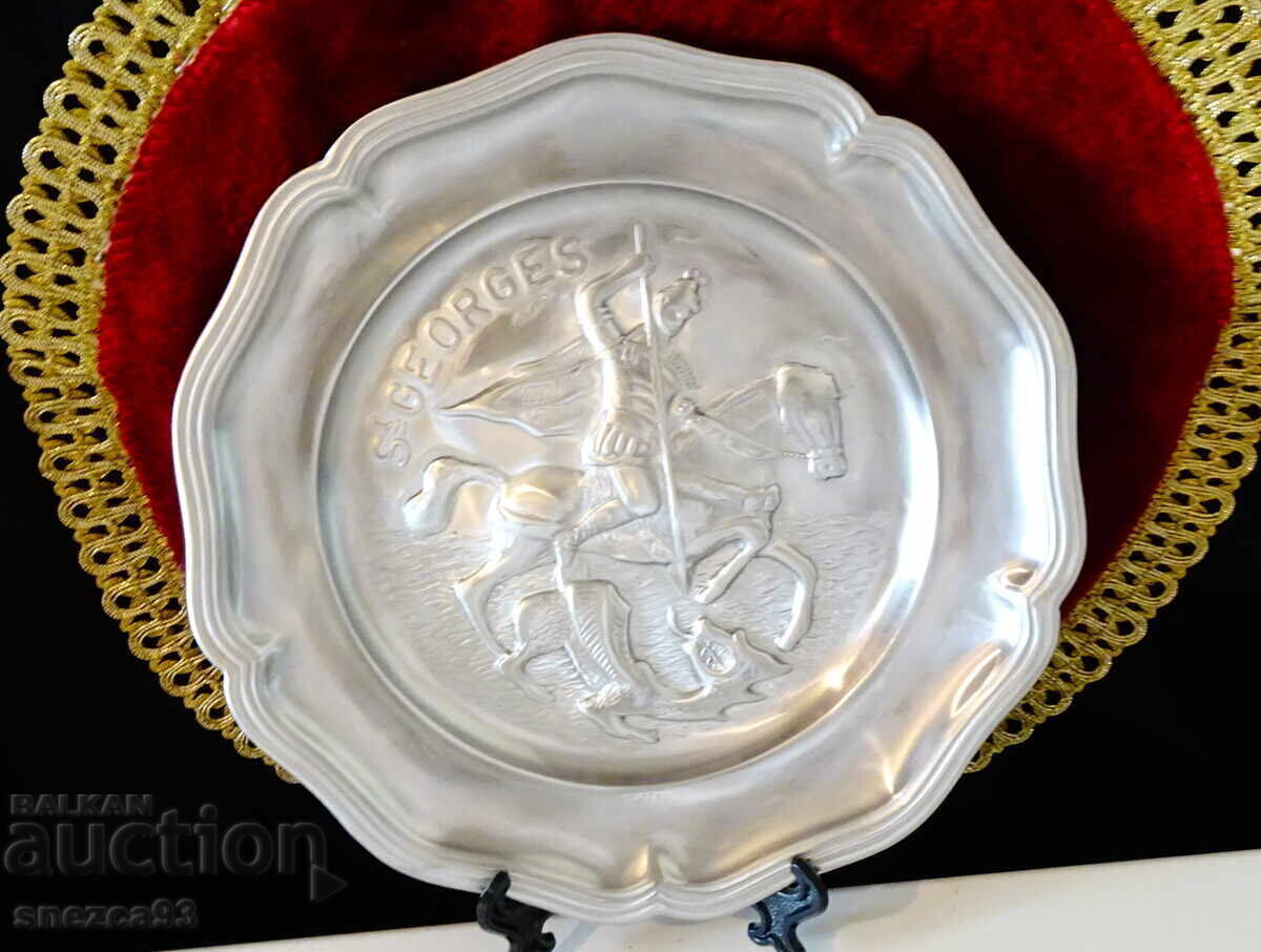 Καλαίσθητη πιατέλα Αγίου Γεωργίου, πίνακας, εικόνα, 720 γρ Καλαίσθητη πιατέλα Αγίου Γεωργίου, πίνακας, εικόνα, 720 γρ