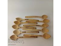 Lot of 10 wooden spoons souvenirs B0096