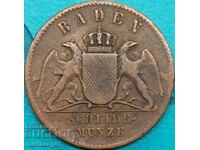 1 Kreuzer 1871 Baden Germany