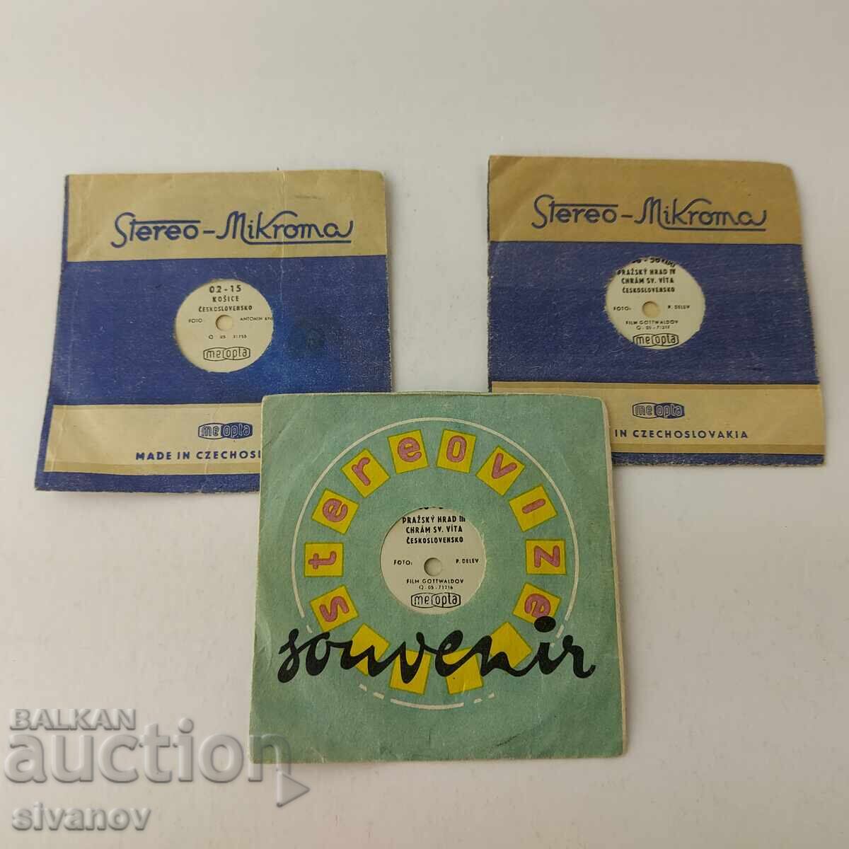Meopta 3 stereo discs Czechoslovakia B0100