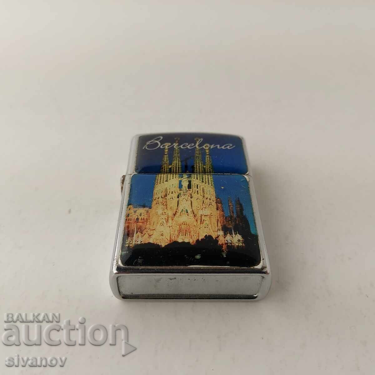 Auction Interesting petrol lighter Barcelona B0102 Auction Interesting petrol lighter Barcelona B0102