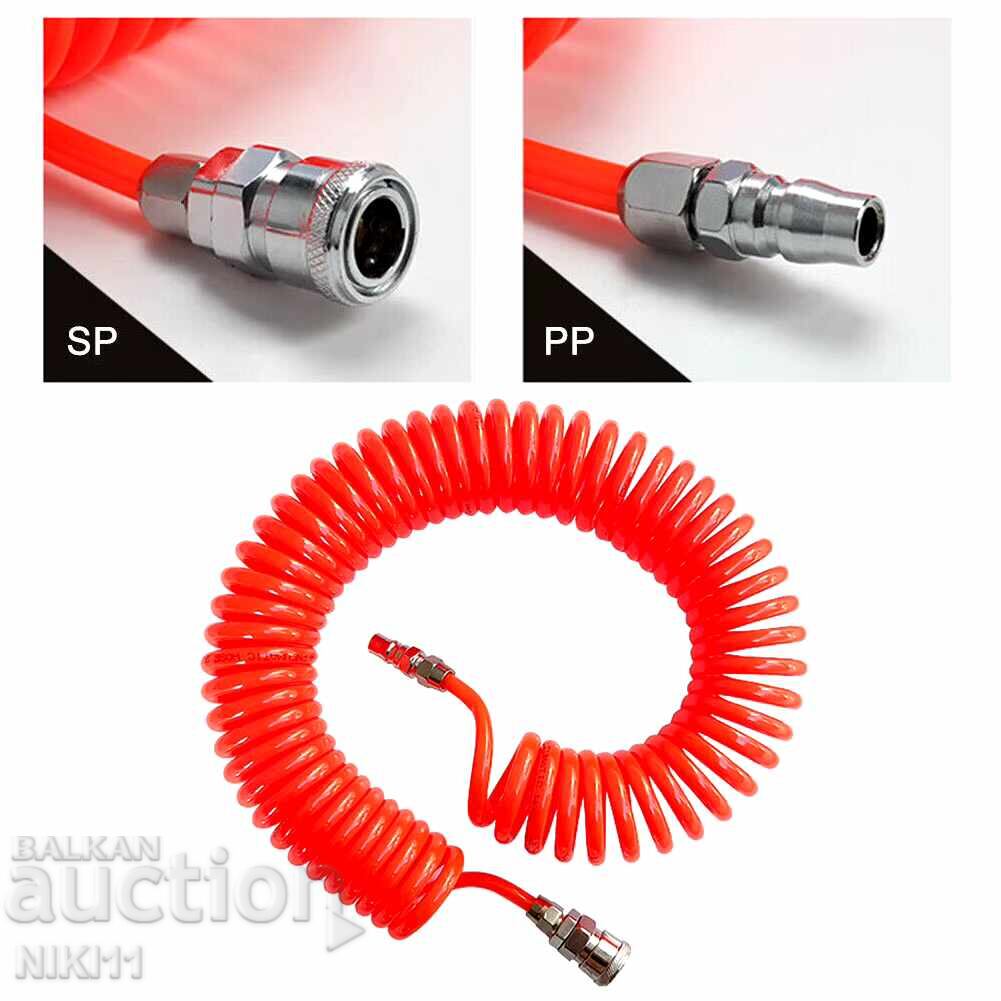 Σωλήνας για αεροσυμπιεστή 6 μέτρων, σωλήνας με γρήγορες συνδέσεις - 5 Σωλήνας για αεροσυμπιεστή 6 μέτρων, σωλήνας με γρήγορες συνδέσεις - 5