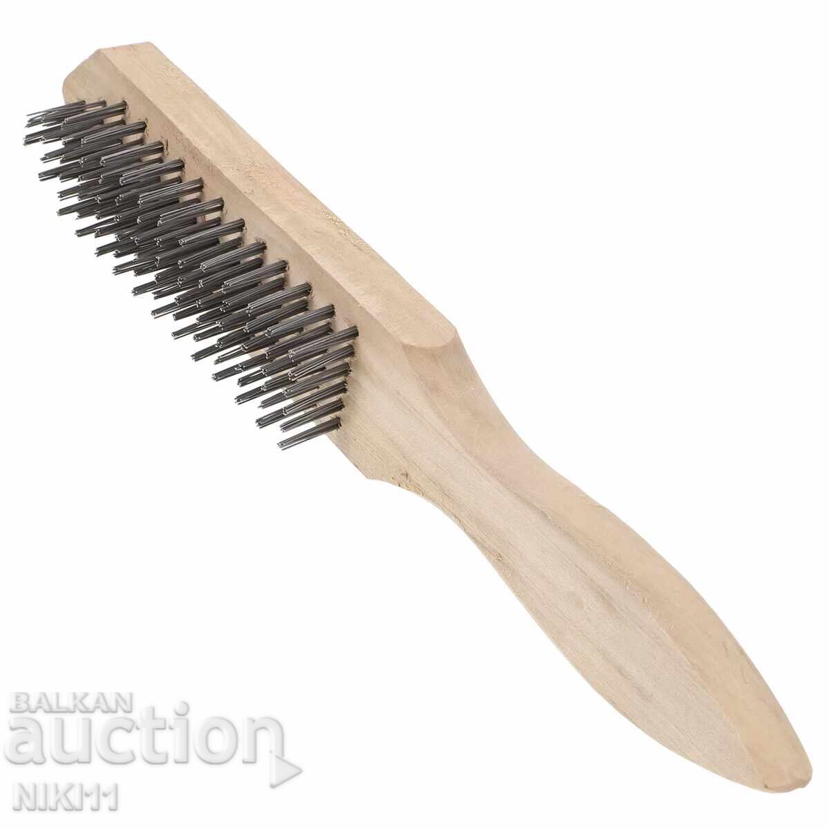 Delivery of Wooden wire brush for welding grill barbecue rust slag Delivery of Wooden wire brush for welding grill barbecue rust slag