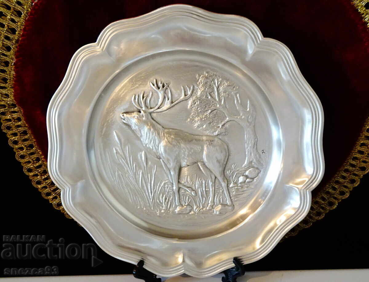 Пано от калай с Елен,гора,лов. - 6 Пано от калай с Елен,гора,лов. - 6