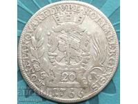 20 Kreuzer 1766 Nuremberg - Free City Germany silver rare