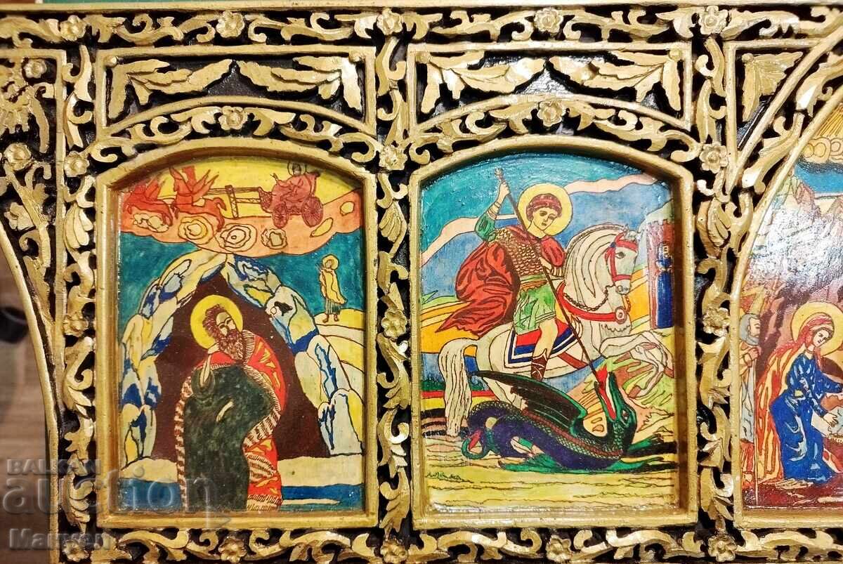 Delivery of Old home iconostasis. Delivery of Old home iconostasis.