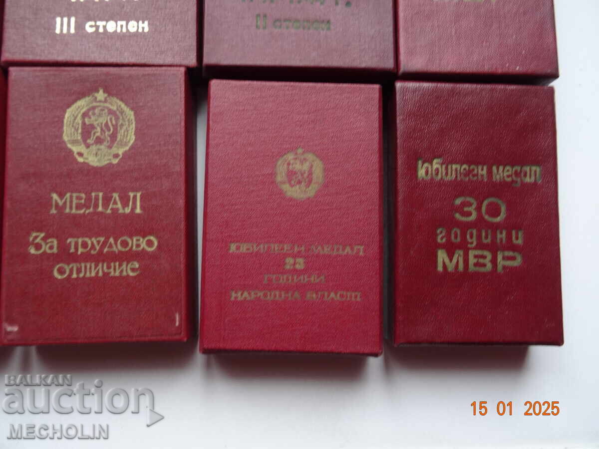 BOXES FOR SOC BULGARIAN MEDALS - 5 BOXES FOR SOC BULGARIAN MEDALS - 5