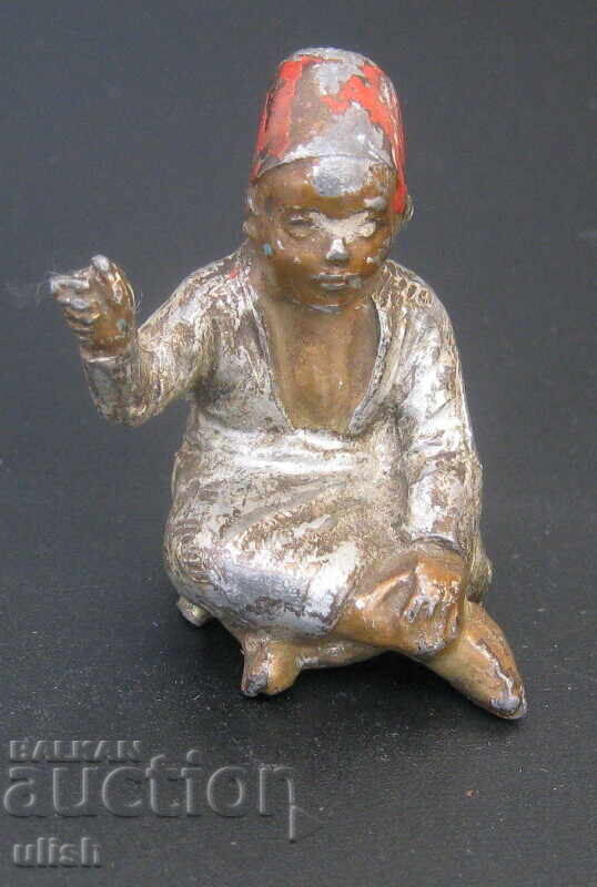 Auction Antique figurine Muslim child tin tsam Auction Antique figurine Muslim child tin tsam