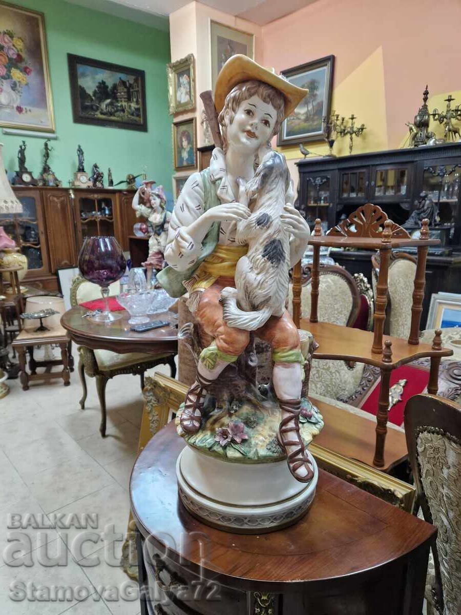 Huge Italian porcelain figure statuette Capodimonte Huge Italian porcelain figure statuette Capodimonte