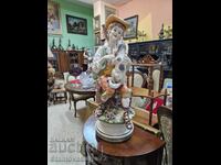 Huge Italian porcelain figure statuette Capodimonte