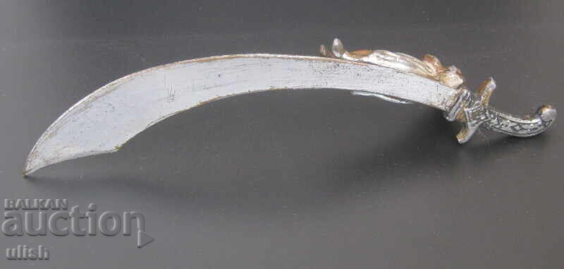 Auction Antique figurine Muslim child tin tsam sword Auction Antique figurine Muslim child tin tsam sword