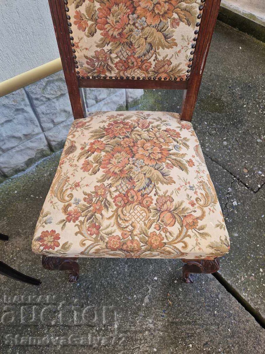 Pair of antique French baroque chairs - 6 Pair of antique French baroque chairs - 6