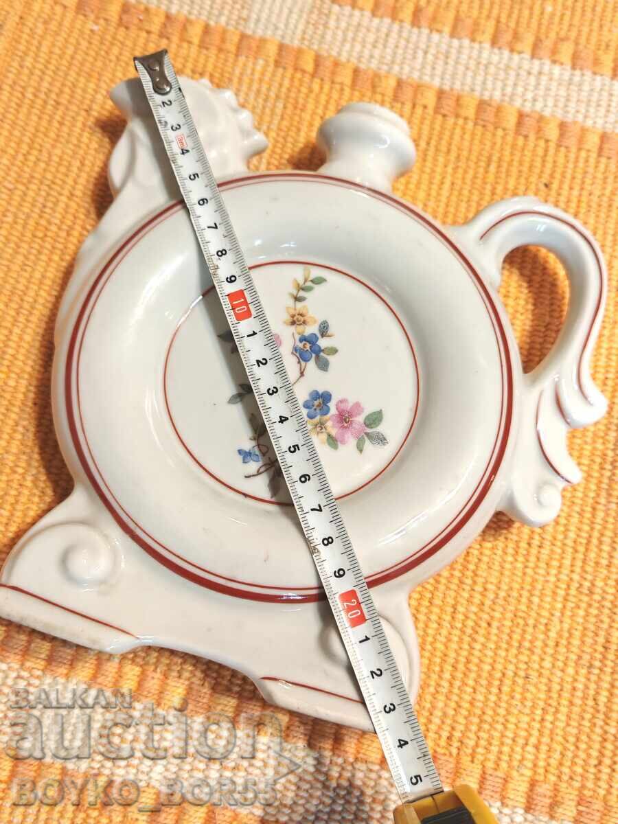 Auction  Original Bulgarian Socialist Porcelain Dish Flat Pavur 1957