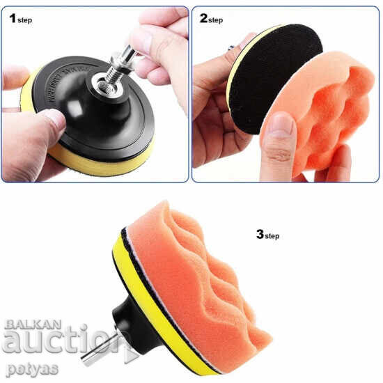 Kit de lustruire faruri și mașini 11 piese cu preț 20.50 BGN | € 10.48 Kit de lustruire faruri și mașini 11 piese cu preț 20.50 BGN | € 10.48