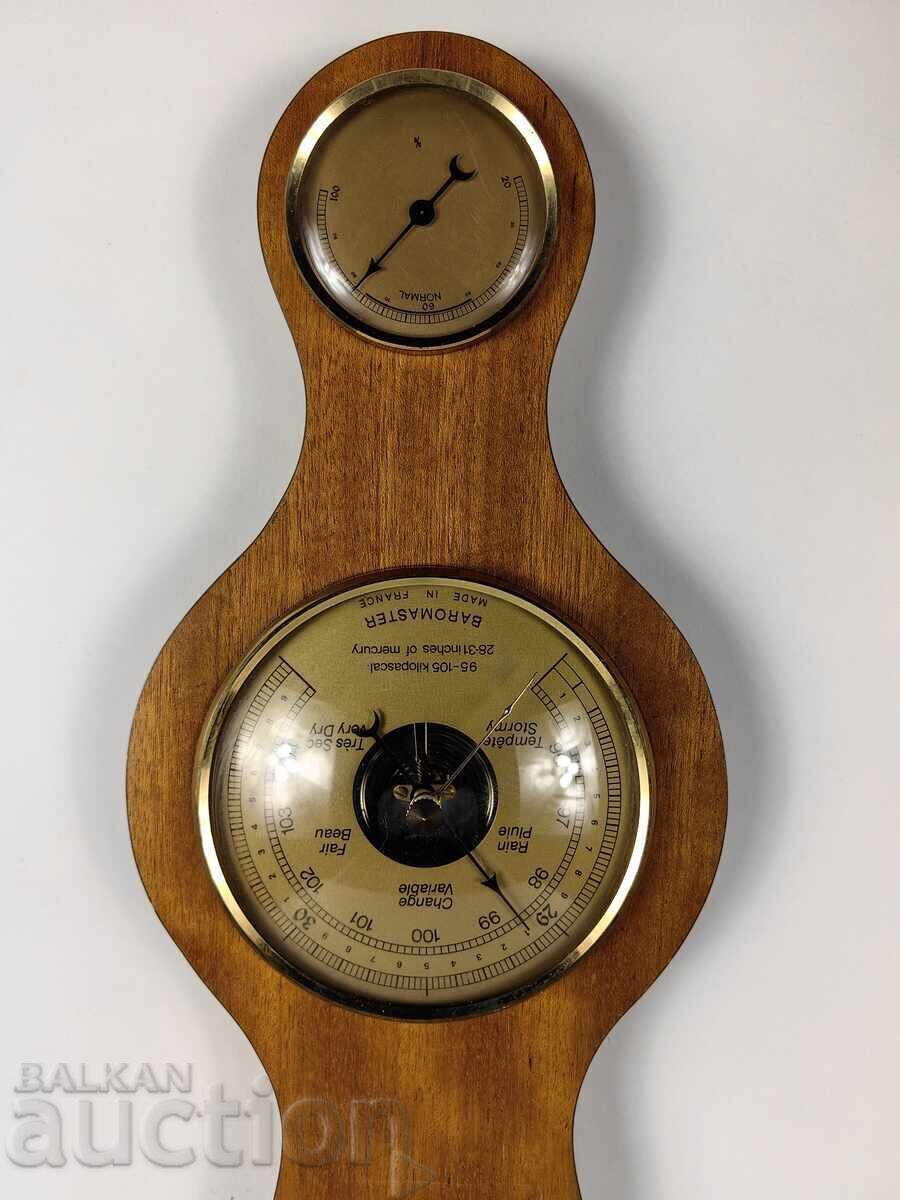 WALL BAROMETER THERMOMETER UNCLEAR WORKING CONDITION with price 39.00 BGN | € 19.94 WALL BAROMETER THERMOMETER UNCLEAR WORKING CONDITION with price 39.00 BGN | € 19.94