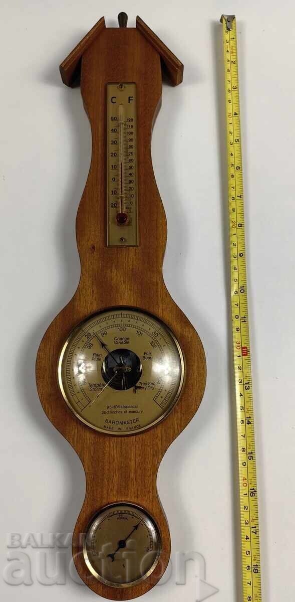 Auction WALL BAROMETER THERMOMETER UNCLEAR WORKING CONDITION Auction WALL BAROMETER THERMOMETER UNCLEAR WORKING CONDITION