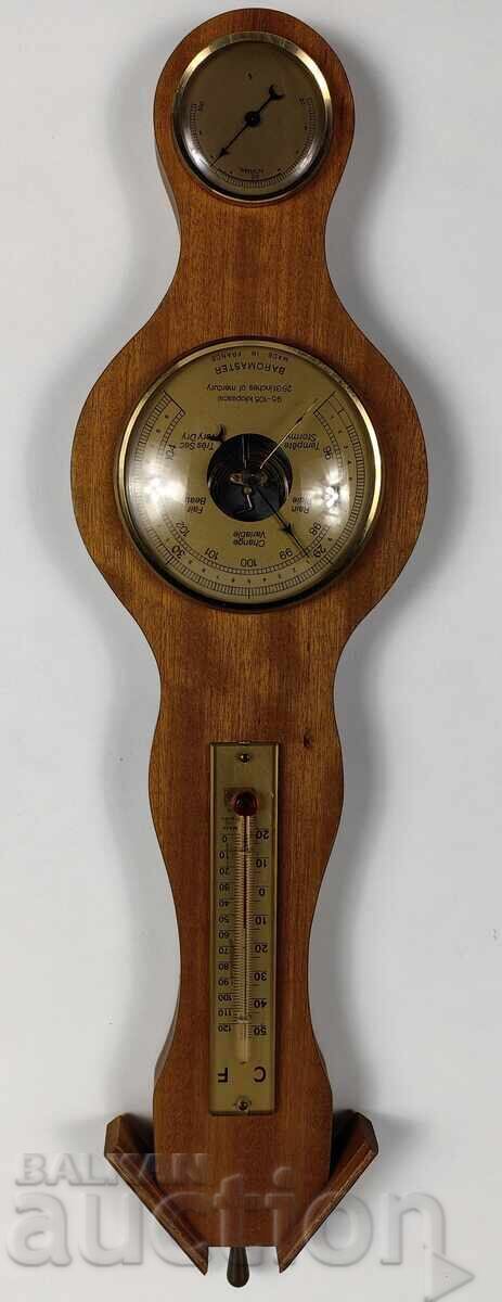 WALL BAROMETER THERMOMETER UNCLEAR WORKING CONDITION - 5 WALL BAROMETER THERMOMETER UNCLEAR WORKING CONDITION - 5