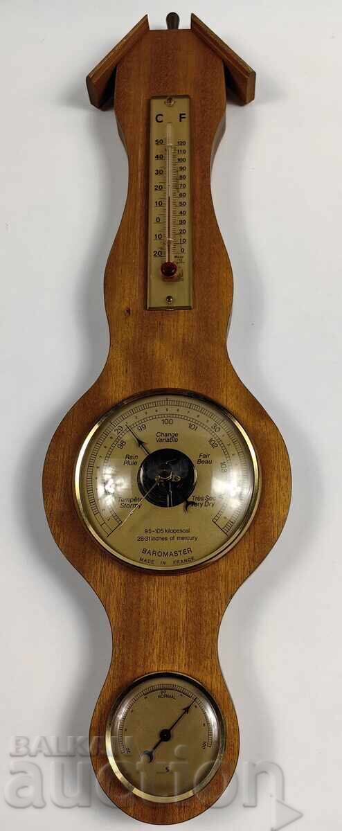 WALL BAROMETER THERMOMETER UNCLEAR WORKING CONDITION WALL BAROMETER THERMOMETER UNCLEAR WORKING CONDITION