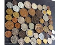 Set of 45 coins (2 silver coins, Italy, England and others)