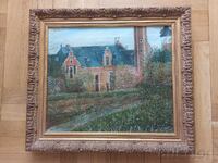 Very old oil painting in a baroque frame