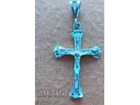 Silver cross, medallion "Crucifixion" 1.93 g., 925 sterling silver.