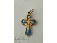 Cross, medallion with enamel "Crucifix" size 3/1.5 cm.