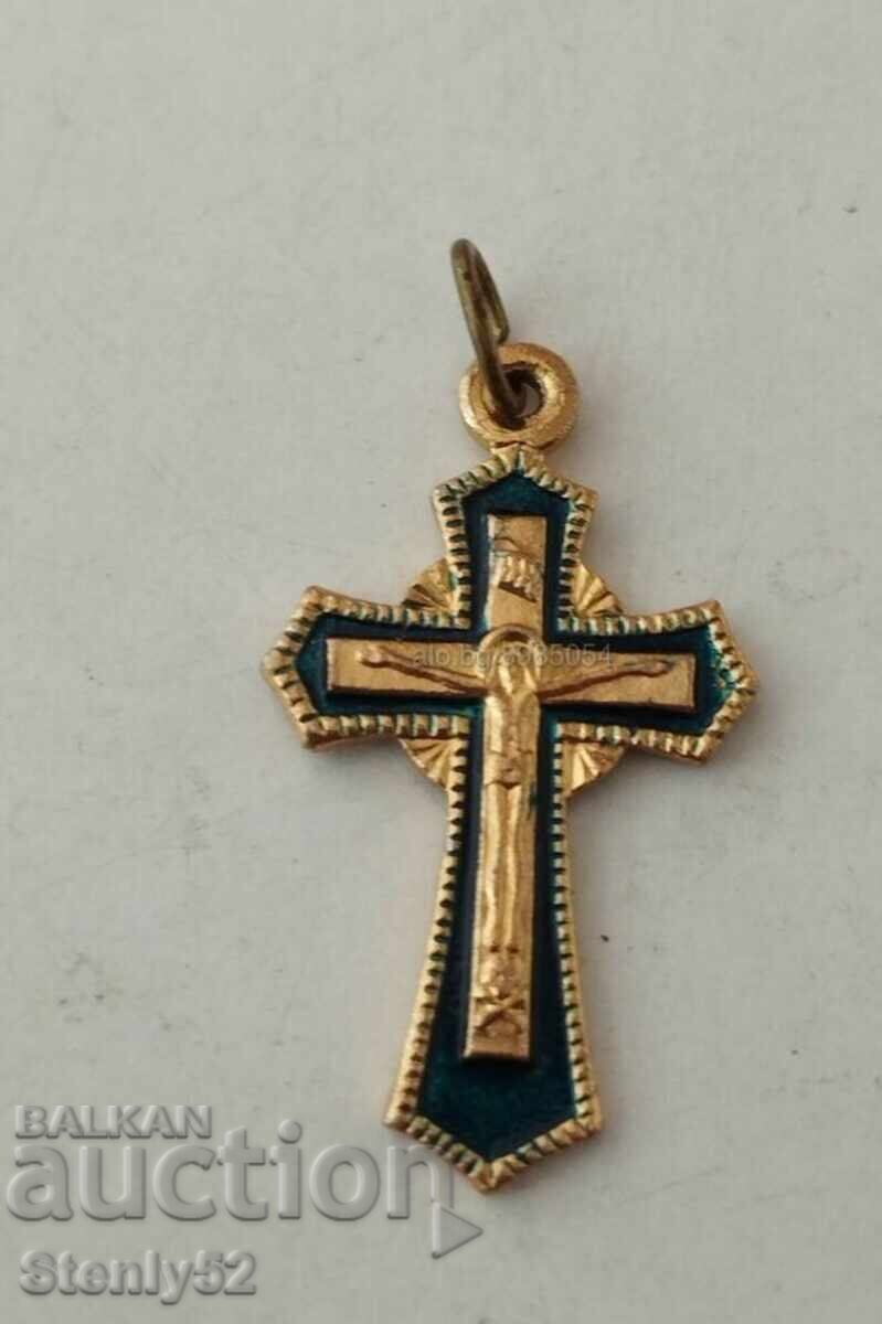 Σταυρός, μενταγιόν με σμάλτο "Σταύρωση" με μέγεθος 2/1.5 εκ Σταυρός, μενταγιόν με σμάλτο "Σταύρωση" με μέγεθος 2/1.5 εκ