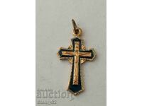 Cross, medallion with enamel "Crucifix" size 3/1.5 cm.